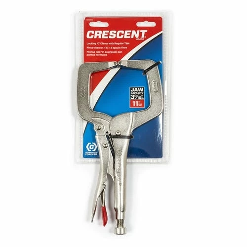 Crescent Tools Crescent 11" Locking C-Clamp W/ Regular Tips - Carded C11CCVN 5 Crescent Tools Crescent 11" Locking C-Clamp W/ Regular Tips - Carded C11CCVN - Image 3