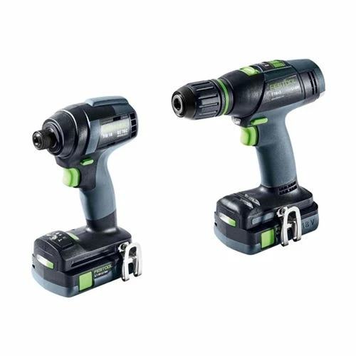 Festool 18V Cordless 2-Tool Combo TID 18 Impact Driver & T 18+3 Drill Driver (4.0Ah) Kit 576494 4 Festool 18V Cordless 2-Tool Combo TID 18 Impact Driver & T 18+3 Drill Driver (4.0Ah) Kit 576494 - Image 2