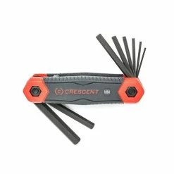 Crescent Tools Crescent 8 Pc. Folding Metric Hex Dual Material Key Set Black CHKFM8