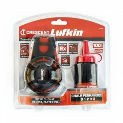 Crescent Tools Lufkin 100' Contractor Chalk & Reel With Red Chalk CL100R
