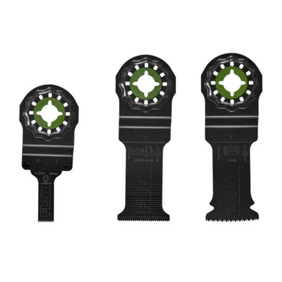 Flex Power Tools Flex 3 Piece Oscillating Accessory Plunge Cutting Blade Set FAM40101-3 3 Flex Power Tools Flex 3 Piece Oscillating Accessory Plunge Cutting Blade Set FAM40101-3