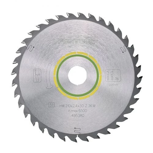 Festool 36-Tooth Universal Saw Blade For TS 75; HW 210X2;4X30 W36 495380 3 Festool 36-Tooth Universal Saw Blade For TS 75; HW 210X2;4X30 W36 495380
