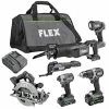 Flex Power Tools Flex 24V 6-Tool Combo Kit - Hammer Drill, Impact Driver, Recip, Circular Saw, Oscillating Tool, LED Light (2.5Ah/5.0Ah) FXM601-2B -Festool Shop fxm601 al54qm9e1xkxys3j