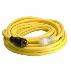 Southwire Tools & Equipment Southwire 10/3 50' SJTOW Yellow Extension Cord 5-20 P/R W/ Lighted End 26188802